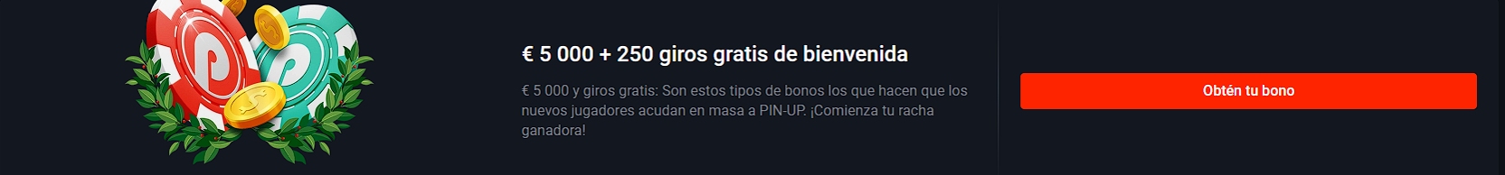 Pin Up Casino Perú - bono de bienvenida al registrarse